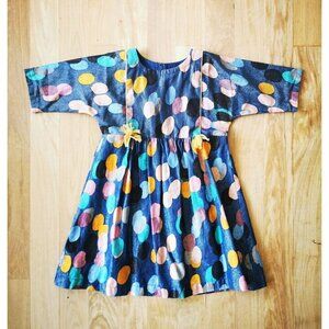Pink Chicken Dress Dot Print 7Y NWOT